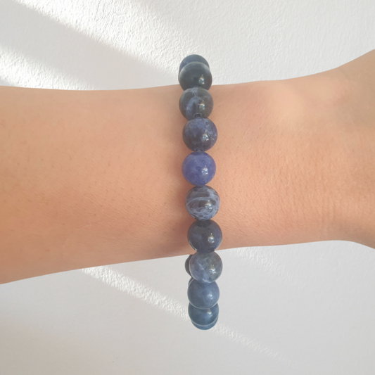 Sodalite Round Beaded Bracelet