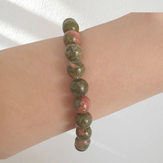 Unakite Beaded Bracelet